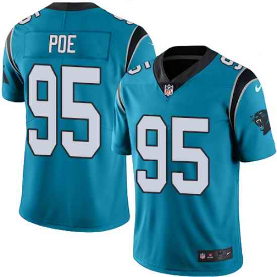 Nike Panthers #95 Dontari Poe Blue Alternate Mens Stitched NFL Vapor Untouchable Limited Jersey